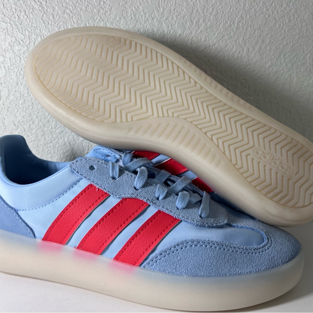 New Adidas Barreda Decode Sneaker, Women's 7, Blue/Red